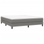 Estructura de cama de tela gris oscuro 160x200 cm de vidaXL, Camas y somieres - Ref: Foro24-3120525, Precio: 114,68 €, Descue...