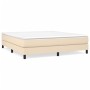 Estructura de cama de tela color crema 160x200 cm de vidaXL, Camas y somieres - Ref: Foro24-3120529, Precio: 112,23 €, Descue...