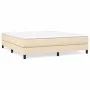 Estructura de cama de tela color crema 160x200 cm de vidaXL, Camas y somieres - Ref: Foro24-3120529, Precio: 110,51 €, Descue...