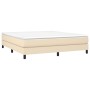 Estructura de cama de tela color crema 160x200 cm de vidaXL, Camas y somieres - Ref: Foro24-3120529, Precio: 112,23 €, Descue...