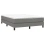 Estructura de cama de tela gris oscuro 140x200 cm de vidaXL, Camas y somieres - Ref: Foro24-3120517, Precio: 104,99 €, Descue...