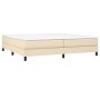 Estructura de cama de tela color crema 200x200 cm de vidaXL, Camas y somieres - Ref: Foro24-3120545, Precio: 125,33 €, Descue...