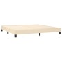 Estructura de cama de tela color crema 200x200 cm de vidaXL, Camas y somieres - Ref: Foro24-3120545, Precio: 125,33 €, Descue...