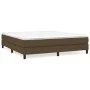 Estructura de cama tela marrón oscuro 180x200 cm de vidaXL, Camas y somieres - Ref: Foro24-3120535, Precio: 118,36 €, Descuen...