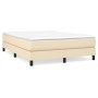 Estructura de cama de tela color crema 140x190 cm de vidaXL, Camas y somieres - Ref: Foro24-3120513, Precio: 97,74 €, Descuen...