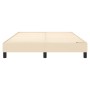 Estructura de cama de tela color crema 140x190 cm de vidaXL, Camas y somieres - Ref: Foro24-3120513, Precio: 97,74 €, Descuen...
