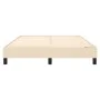Estructura de cama de tela color crema 140x190 cm de vidaXL, Camas y somieres - Ref: Foro24-3120513, Precio: 96,24 €, Descuen...