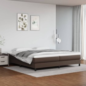Estructura de cama de cuero sintético marrón 200x200 cm de vidaXL, Camas y somieres - Ref: Foro24-3120721, Precio: 104,86 €, ...
