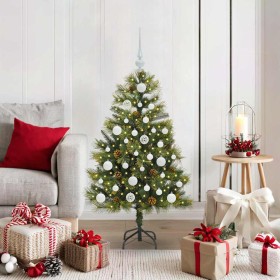 Árbol de Navidad artificial con ramas plegables y conos 120 cm en Decoración Festiva y Estacional | Comprar online en Foru.es