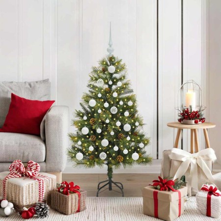 Árbol de Navidad artificial con ramas plegables y conos 120 cm en Decoración Festiva y Estacional | Comprar online en Foru.es