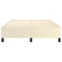 Estructura de cama de cuero sintético color crema 140x200 cm de vidaXL, Camas y somieres - Ref: Foro24-3121049, Precio: 104,4...