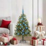 Árbol de Navidad artificial con ramas plegables y conos 120 cm en Decoración Festiva y Estacional | Comprar online en Foru.es