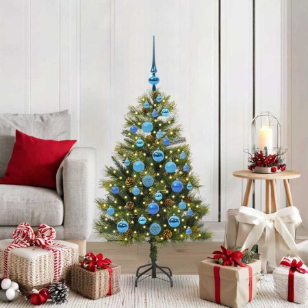 Árbol de Navidad artificial con ramas plegables y conos 120 cm en Decoración Festiva y Estacional | Comprar online en Foru.es