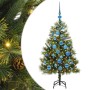 Árbol de Navidad artificial con ramas plegables y conos 120 cm en Decoración Festiva y Estacional | Comprar online en Foru.es