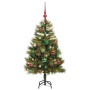 Árbol de Navidad artificial con ramas plegables y conos 120 cm en Decoración Festiva y Estacional | Comprar online en Foru.es