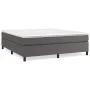 Estructura de cama de cuero sintético gris 200x200 cm de vidaXL, Camas y somieres - Ref: Foro24-3121063, Precio: 150,15 €, De...