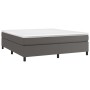 Estructura de cama de cuero sintético gris 200x200 cm de vidaXL, Camas y somieres - Ref: Foro24-3121063, Precio: 146,58 €, De...