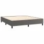 Estructura de cama de cuero sintético gris 200x200 cm de vidaXL, Camas y somieres - Ref: Foro24-3121063, Precio: 150,15 €, De...