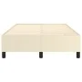 Estructura de cama box spring cuero sintético crema 120x200 cm de vidaXL, Camas y somieres - Ref: Foro24-3121037, Precio: 134...