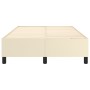 Estructura de cama box spring cuero sintético crema 120x200 cm de vidaXL, Camas y somieres - Ref: Foro24-3121037, Precio: 101...