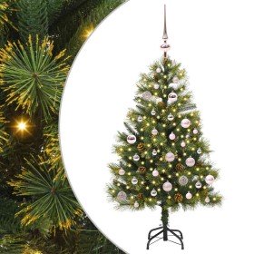 Árbol de Navidad artificial con ramas plegables y conos 150 cm en Decoración Festiva y Estacional | Comprar online en Foru.es