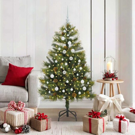 Árbol de Navidad artificial con ramas plegables y conos 150 cm en Decoración Festiva y Estacional | Comprar online en Foru.es