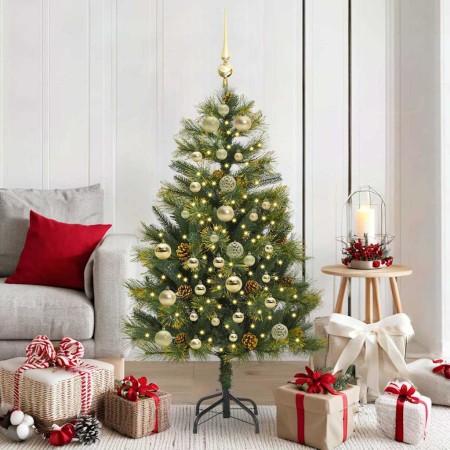 Árbol de Navidad artificial con ramas plegables y conos 150 cm en Decoración Festiva y Estacional | Comprar online en Foru.es