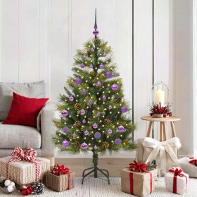 Árbol de Navidad artificial con ramas plegables y conos 150 cm en Decoración Festiva y Estacional | Comprar online en Foru.es