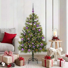 Árbol de Navidad artificial con ramas plegables y conos 150 cm en Decoración Festiva y Estacional | Comprar online en Foru.es