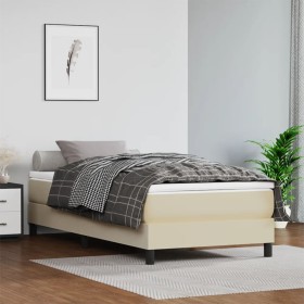 Estructura de cama de cuero sintético color crema 90x200 cm de vidaXL, Camas y somieres - Ref: Foro24-3120678, Precio: 76,97 ...