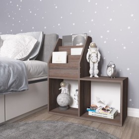 Revistero de niños madera ingeniería gris y Sonoma 71x30x78,5cm en Revisteros | Comprar online en Foru.es