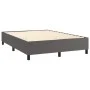 Estructura de cama de cuero sintético gris 140x200 cm de vidaXL, Camas y somieres - Ref: Foro24-3121051, Precio: 111,26 €, De...