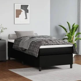 Estructura de cama cuero sintético negro 90x190 cm de vidaXL, Camas y somieres - Ref: Foro24-3121017, Precio: 98,95 €, Descue...