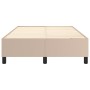 Estructura cama box spring cuero sintético capuchino 120x200 cm de vidaXL, Camas y somieres - Ref: Foro24-3121040, Precio: 10...