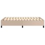 Estructura cama box spring cuero sintético capuchino 120x200 cm de vidaXL, Camas y somieres - Ref: Foro24-3121040, Precio: 10...