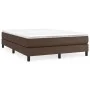 Estructura de cama de cuero sintético marrón 140x200 cm de vidaXL, Camas y somieres - Ref: Foro24-3120703, Precio: 121,62 €, ...