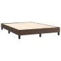 Estructura de cama de cuero sintético marrón 140x200 cm de vidaXL, Camas y somieres - Ref: Foro24-3120703, Precio: 121,62 €, ...