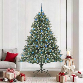 Árbol de Navidad artificial Verde 210 cm PVC, Plástico y Acero en Decoración Festiva y Estacional | Comprar online en Foru.es