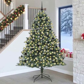 Árbol de Navidad artificial Verde 240 cm PVC, Plástico y Acero en Decoración Festiva y Estacional | Comprar online en Foru.es
