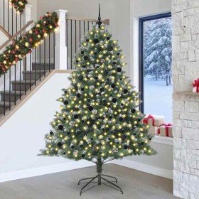 Árbol de Navidad artificial Verde 240 cm PVC, Plástico y Acero en Decoración Festiva y Estacional | Comprar online en Foru.es