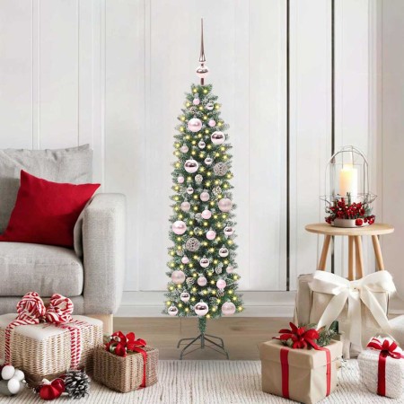 Árbol Navideño Artificial Delgado con 150 LED Verde y 120 cm en Decoración Festiva y Estacional | Comprar online en Foru.es