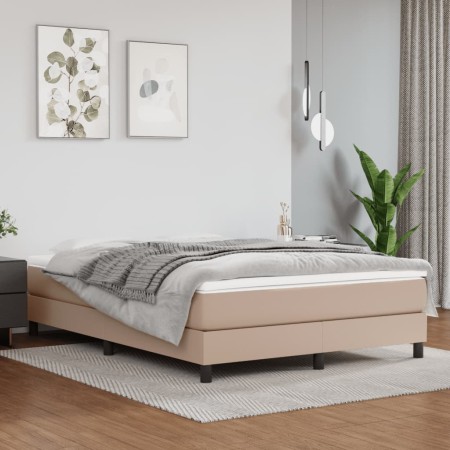 Estructura de cama de cuero sintético capuchino 140x200 cm de vidaXL, Camas y somieres - Ref: Foro24-3120705, Precio: 100,15 ...