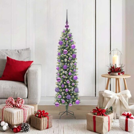 Árbol Navideño Artificial Delgado con 150 LED Verde y 120 cm en Decoración Festiva y Estacional | Comprar online en Foru.es