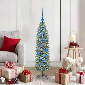 Árbol Navideño Artificial Delgado con 150 LED Verde y 120 cm en Decoración Festiva y Estacional | Comprar online en Foru.es