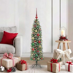 Árbol Navideño Artificial Delgado con 150 LED Verde y 120 cm en Decoración Festiva y Estacional | Comprar online en Foru.es