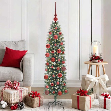 Árbol Navideño Artificial Delgado con 150 LED Verde y 150 cm en Decoración Festiva y Estacional | Comprar online en Foru.es