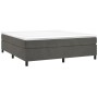 Estructura de cama de terciopelo gris oscuro 160x200 cm de vidaXL, Camas y somieres - Ref: Foro24-3121127, Precio: 120,10 €, ...