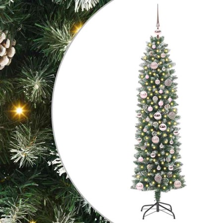 Árbol Navideño Artificial Delgado con 150 LED Verde y 150 cm en Decoración Festiva y Estacional | Comprar online en Foru.es