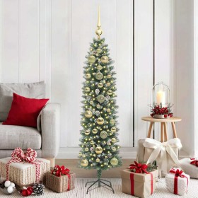 Árbol Navideño Artificial Delgado con 150 LED Verde y 150 cm en Decoración Festiva y Estacional | Comprar online en Foru.es