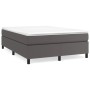 Estructura de cama de cuero sintético gris 140x190 cm de vidaXL, Camas y somieres - Ref: Foro24-3121045, Precio: 120,19 €, De...